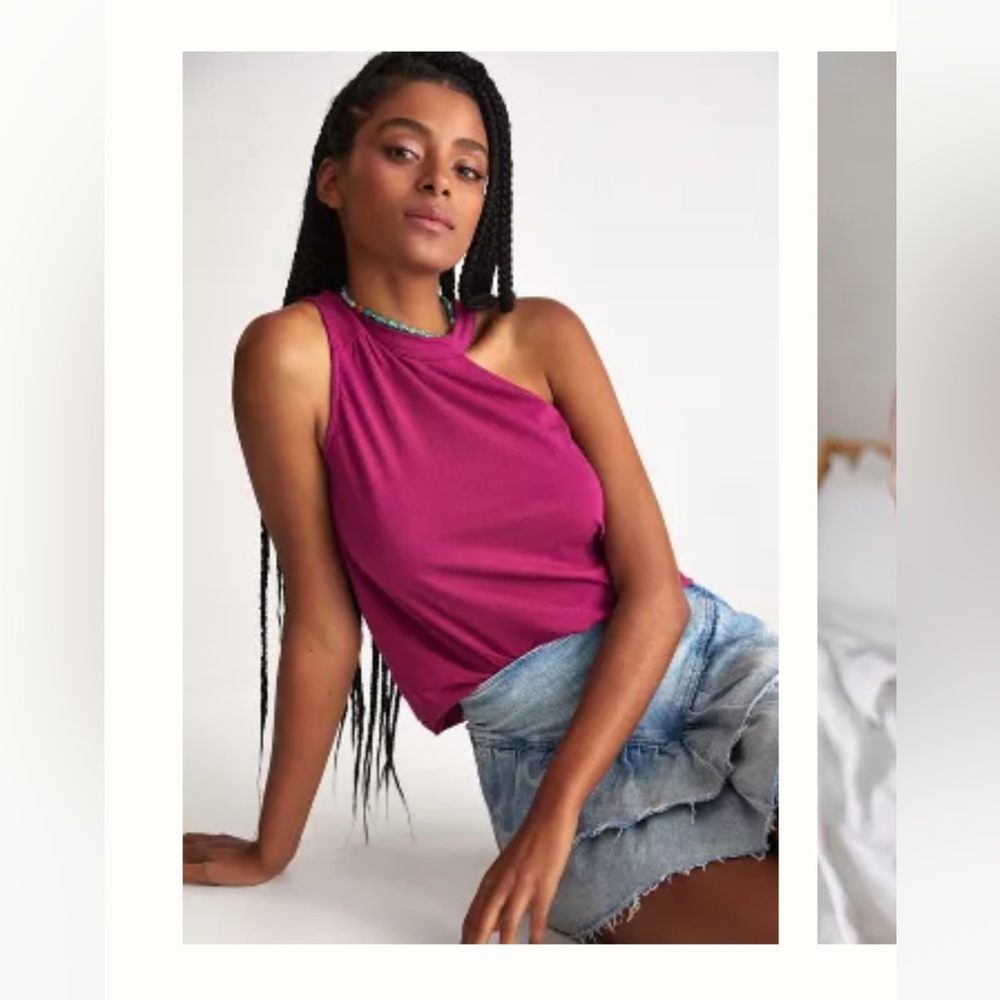 Anthropologie Asymmetrical Cutout Tank